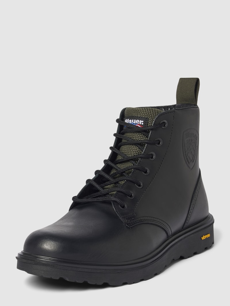 Ankle-Boots mit Label-Detail Modell 'GUANTANAMO' in schwarz