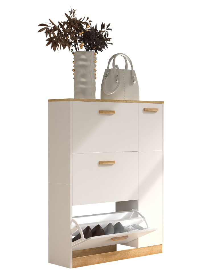 VCM  Holz Schuhregal Schuhschrank Schuhkipper Halom L in Weiß günstig kaufen onesize