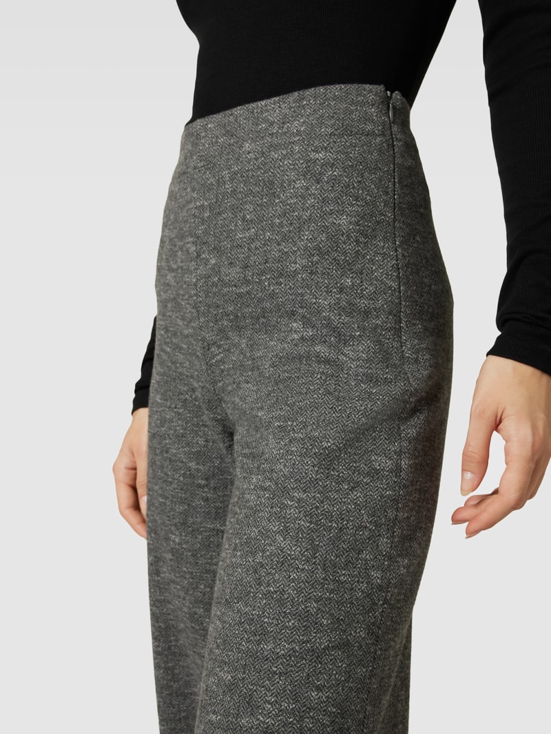 Stoffhose in melierter Optik in anthrazit