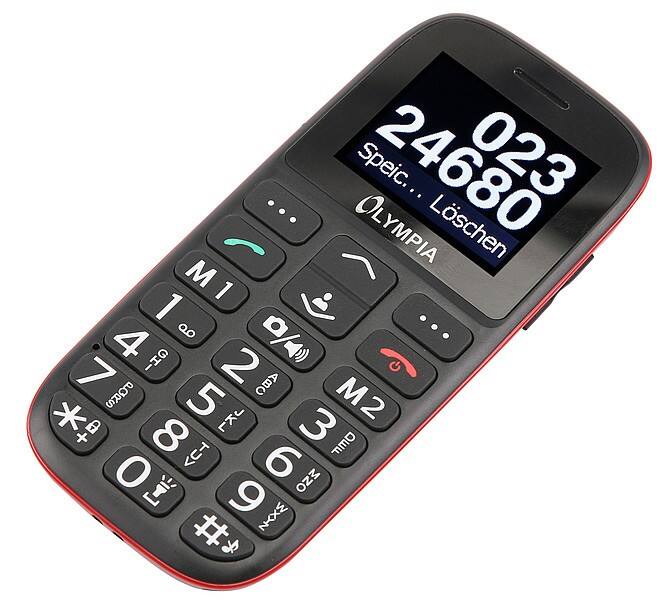 Olympia Bella 4.5 cm (1,77 Zoll) minisim Mobiltelefon Mobiltelefon Schwarz