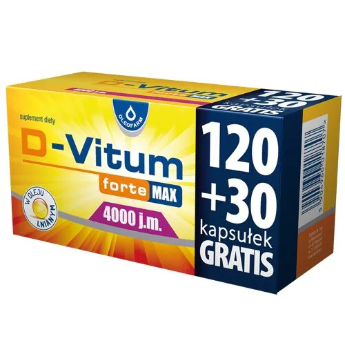 D-Vitum Forte Max 4000 IU, Συμπλήρωμα διατροφής με βιταμίνη D, Κάψουλες