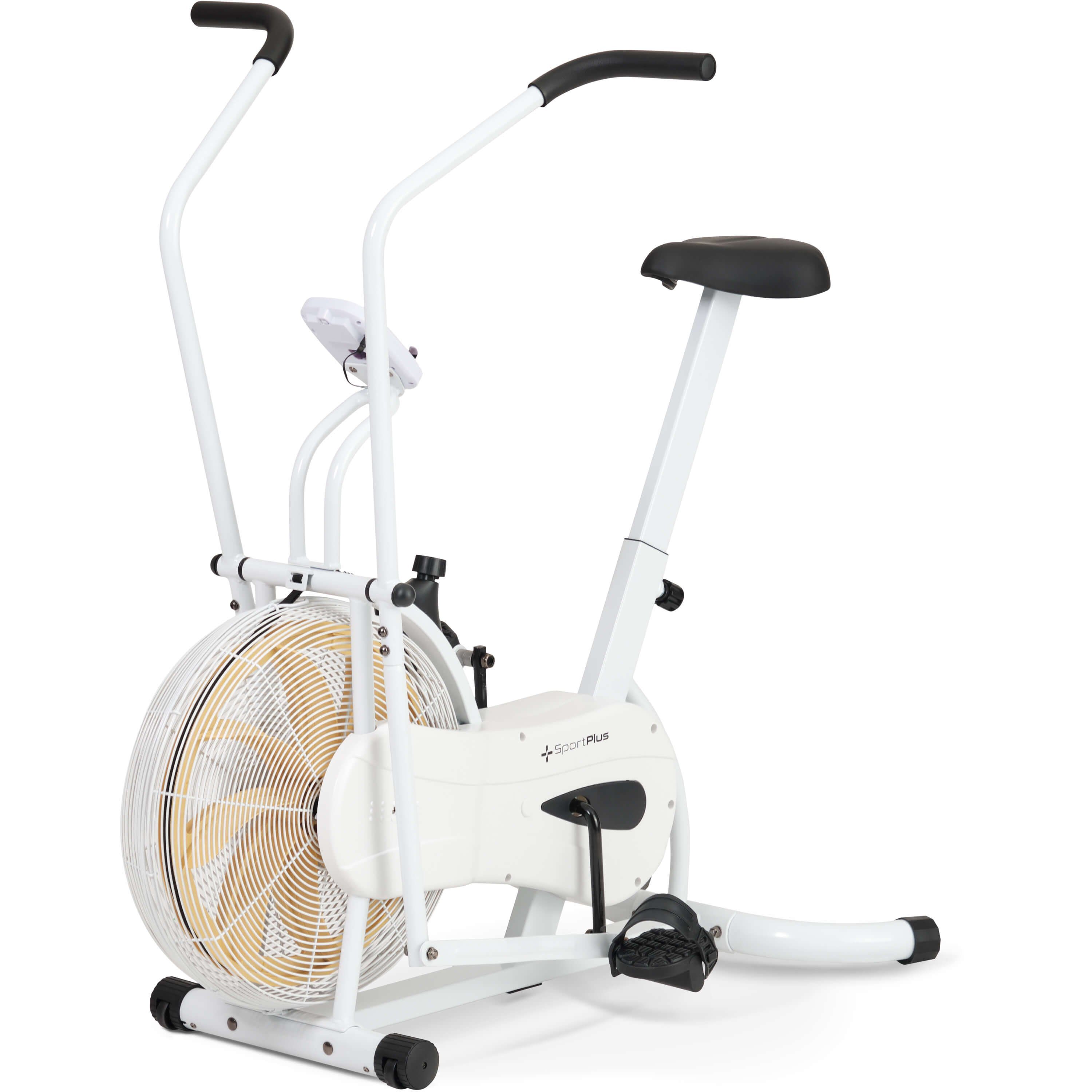 SportPlus Heimtrainer SP-FB-1100-W-iE, Air Bike, Gym Bike, Heimtrainer, mit Luftwiderstand, SP-FB-1100-W-iE