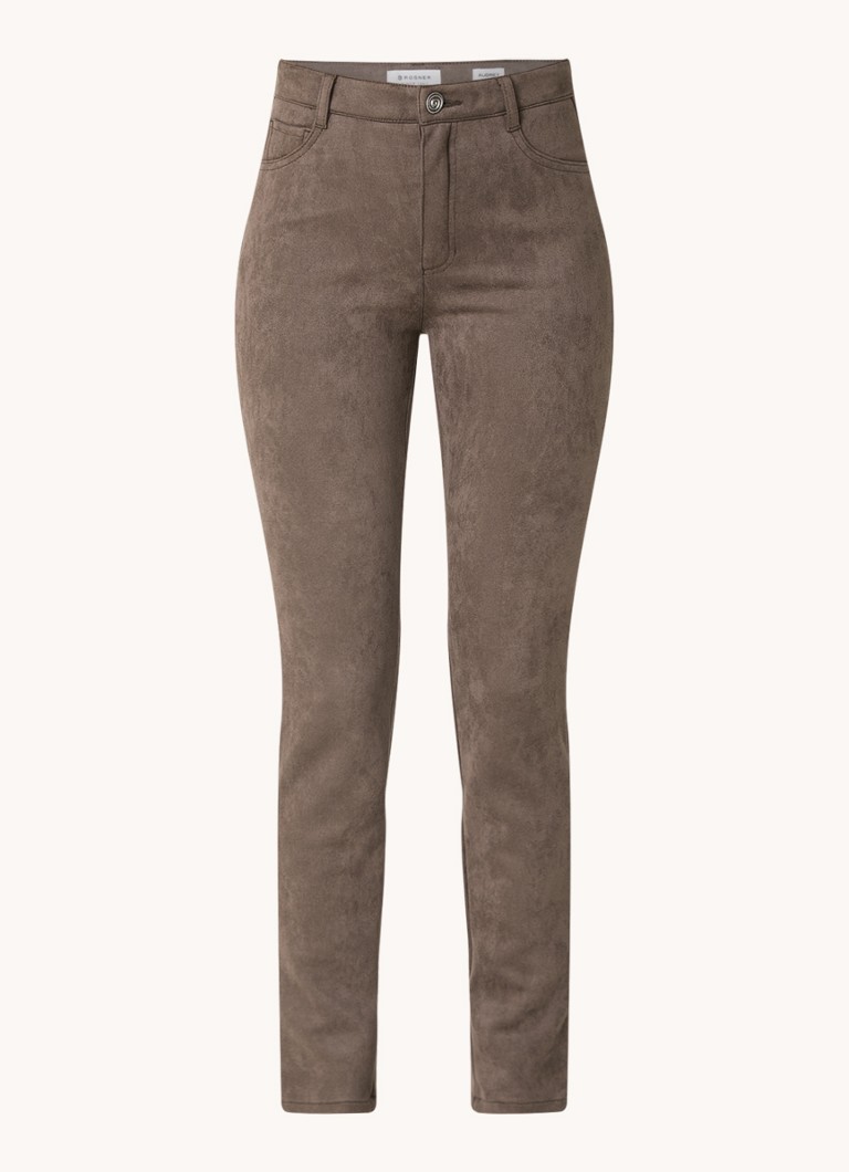 Pantaloni Rosner slim fit cu talie înaltă și buzunare laterale