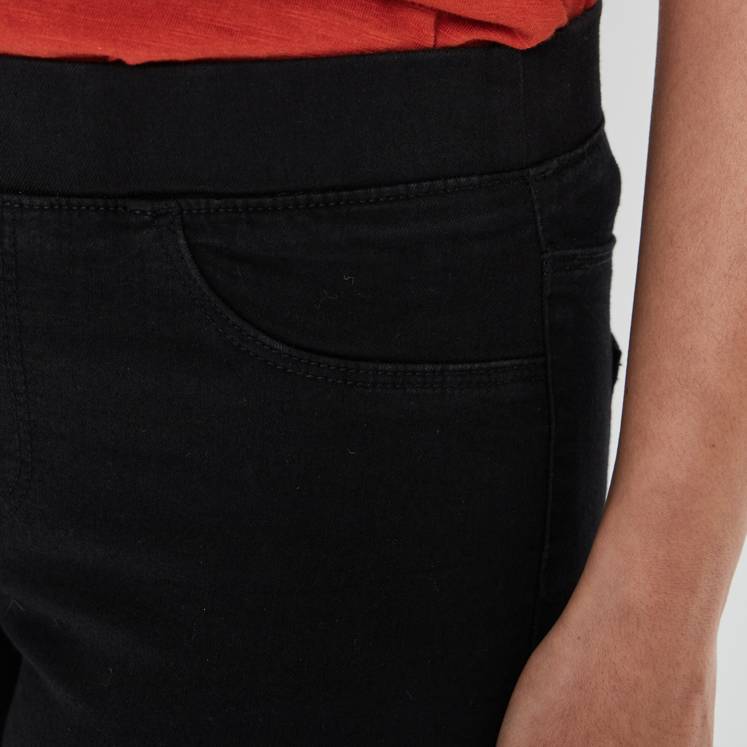 Jegging taille standard denim noir femme | La Halle