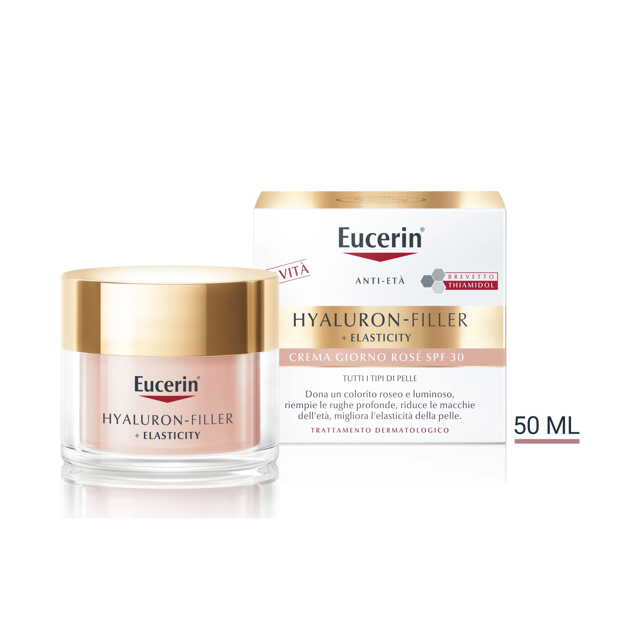 Hyaluron-Filler + Elasticity Hyaluron-Filler + Elasticity Rosé Dagkrem SPF30 - Dagkrem mot urenheter