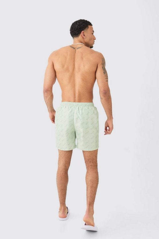Mittellange Man Badehose