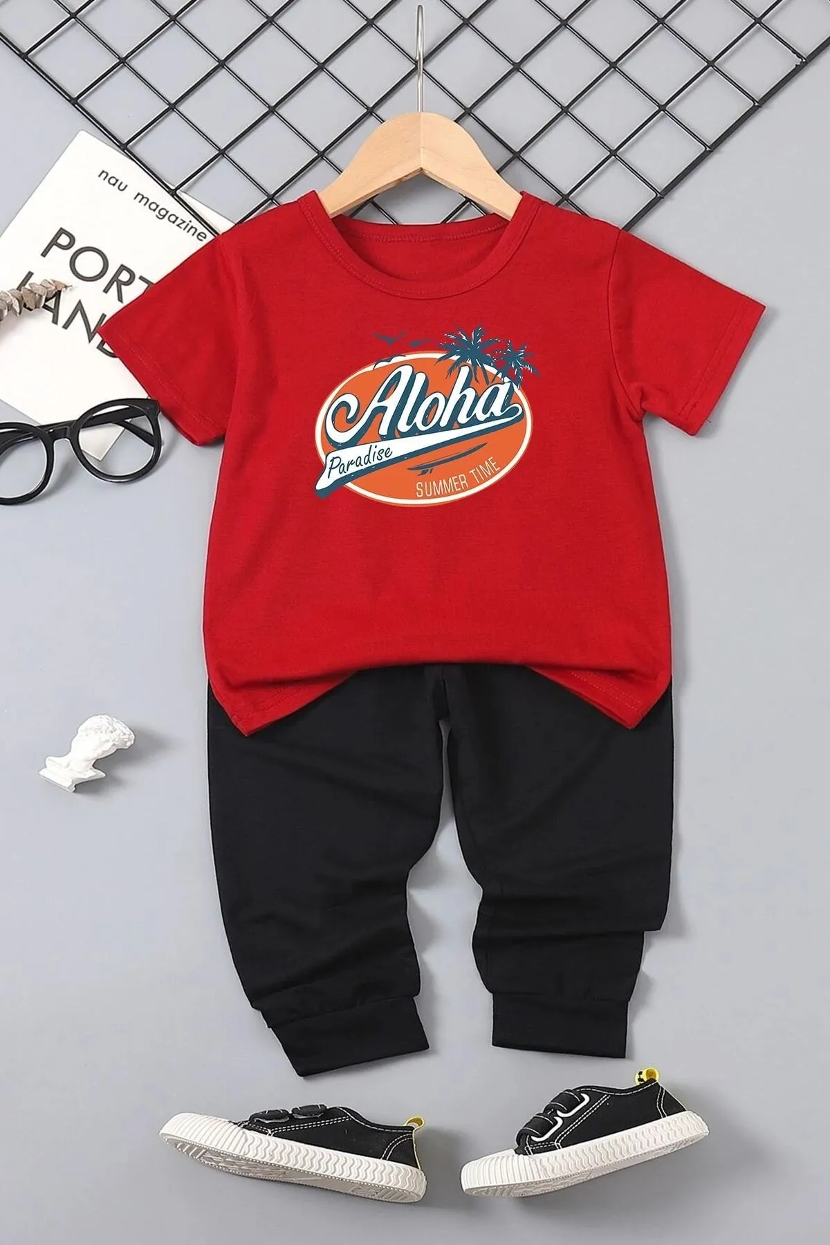 uyguntarz  Aloha Bottom - Top-Trainingsanzug-Set für Kinder