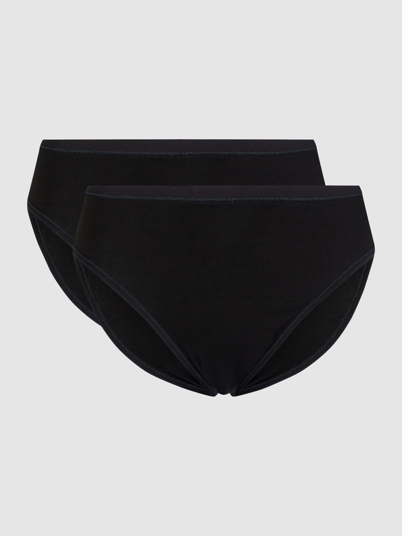 Slip aus Single Jersey im 2er-Pack Modell 'Benefit Women' in schwarz