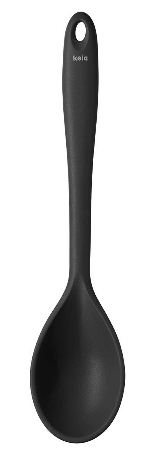 kela Auflaufform Servierlöffel TOM, Schwarz, B 6 cm, L 28 cm, Silikon