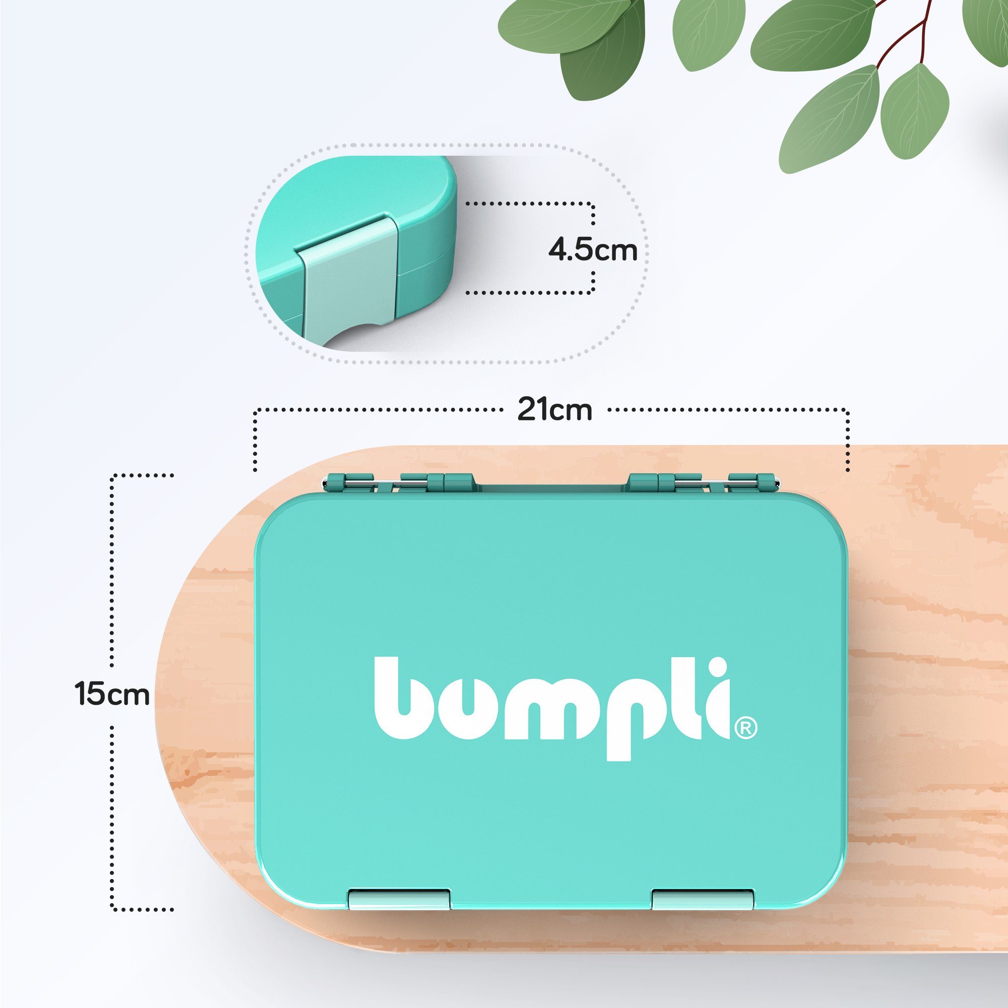 bumpli® Lunchbox Kinder Brotdose (6 Fächer) Brotbüchse, Vesperdose, Tritan, Auslaufsicher & BPA-frei- Kinderfreundliche Verriegelung