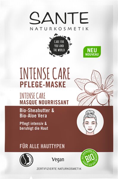 Sante Intense Care Pflege-Maske Bio-Sheabutter & Bio-Aloe Vera Gesichtsmaske