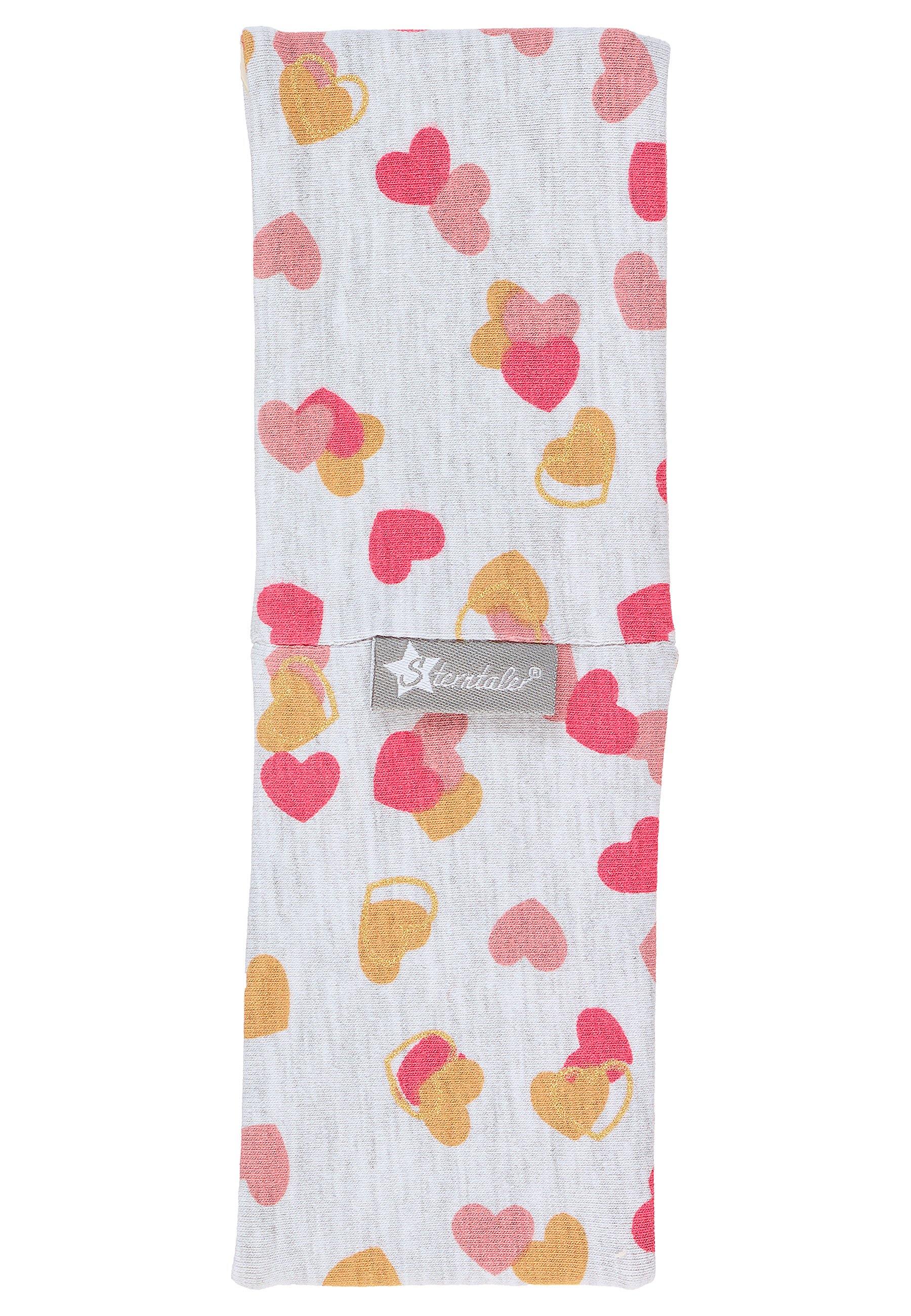 Stirnband mit Schleife aus Jersey mit Herzen Druck