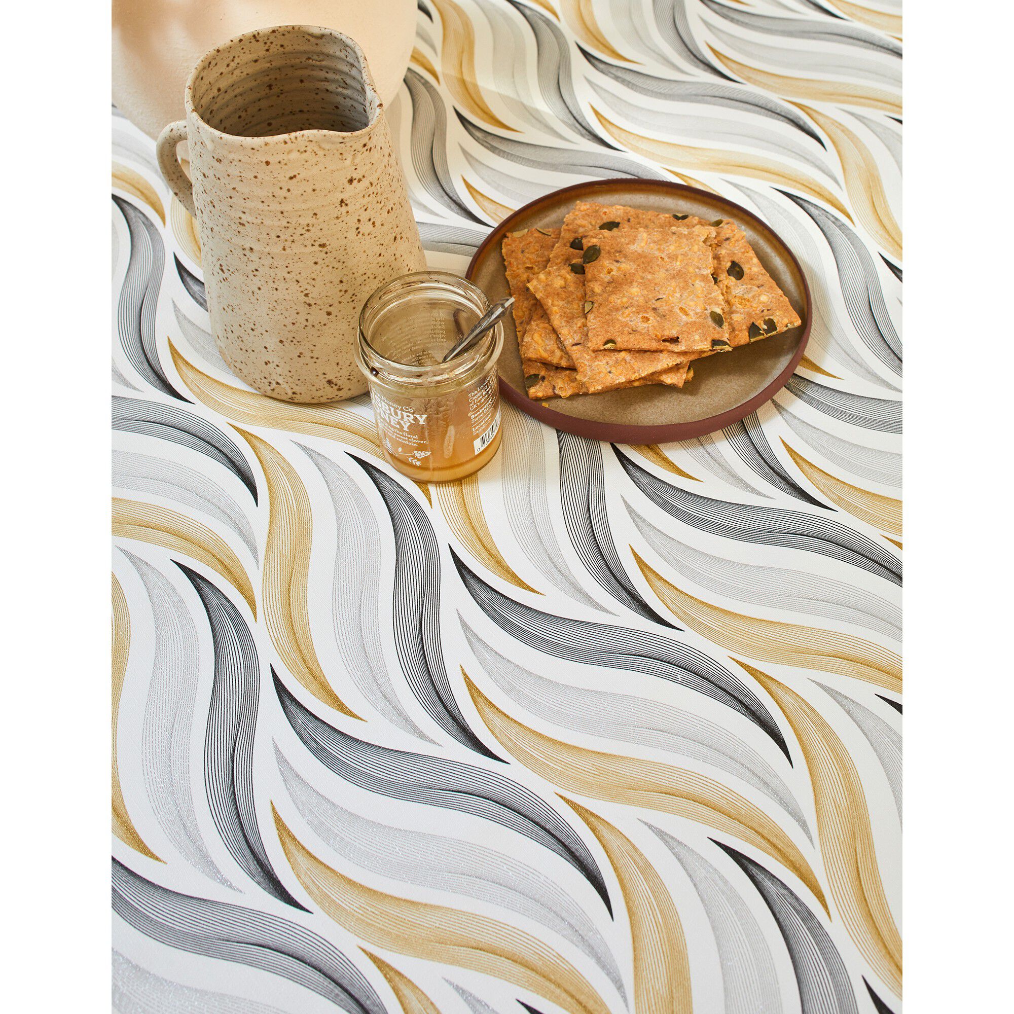 Nappe toile cirée imprimé Vague