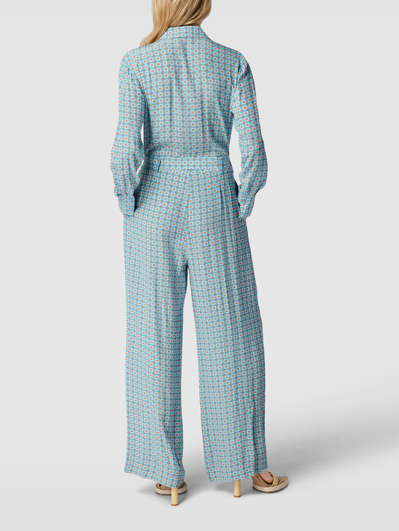 Jumpsuit mit Allover-Muster in bleu