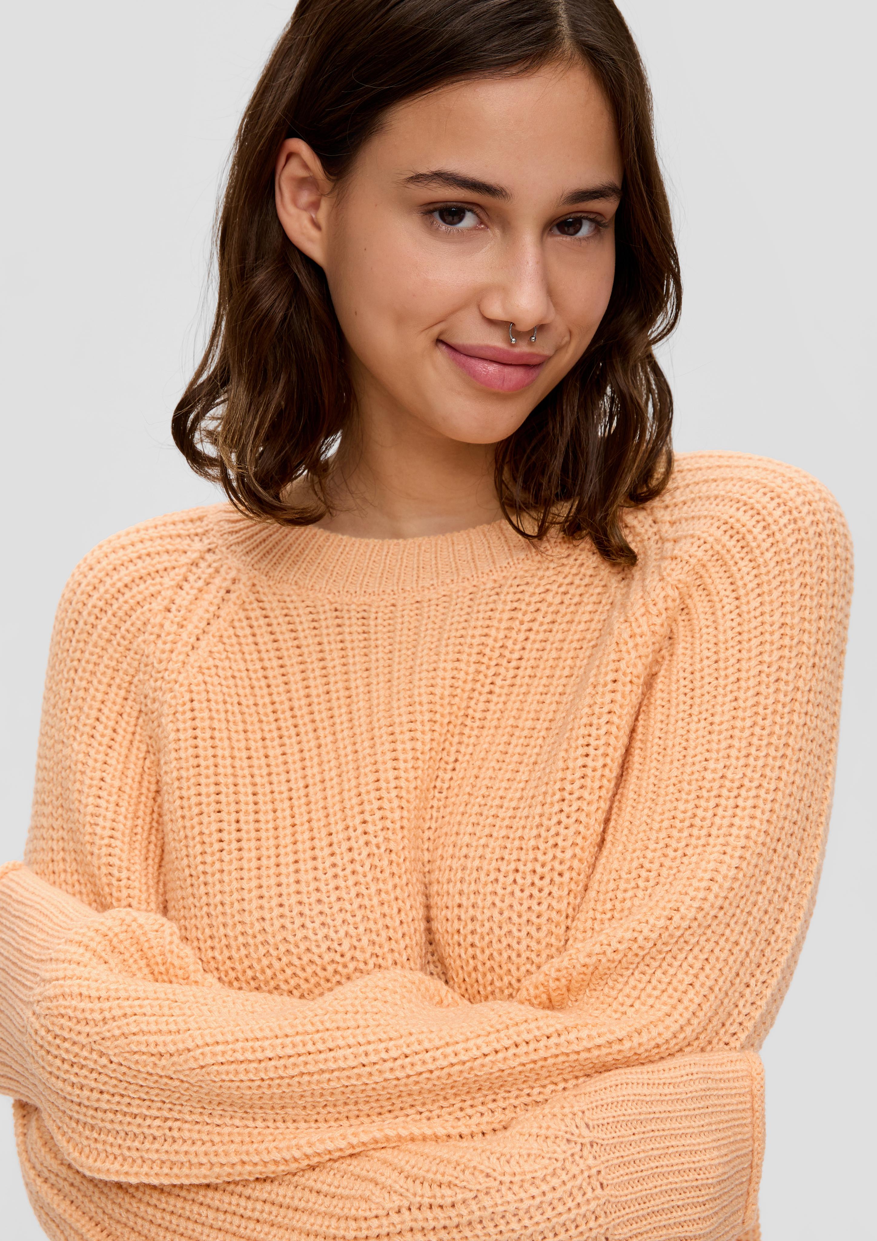 Strickpullover mit Ripp-Elementen  2140585-2101