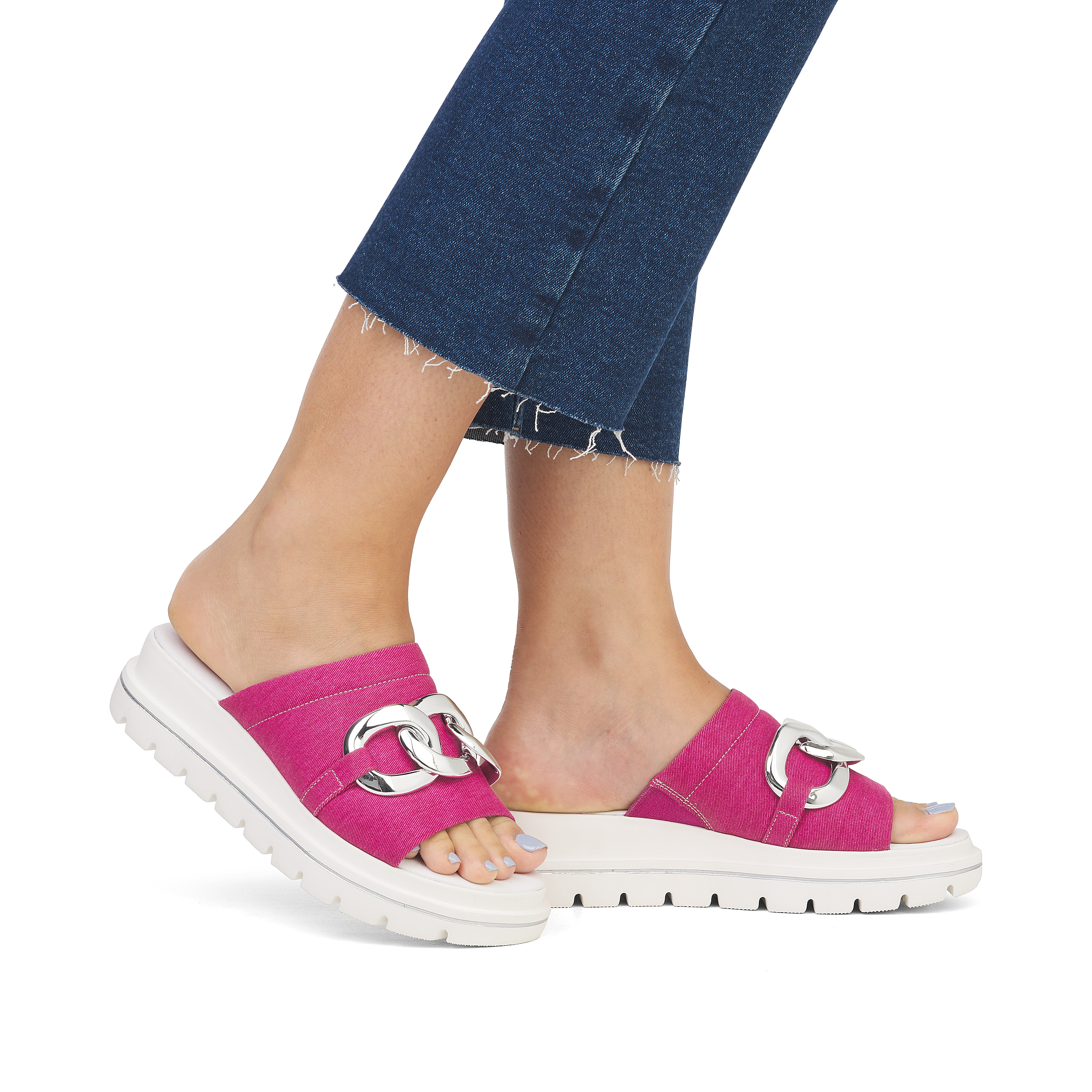 Rieker Damen Pantoletten fuchsia