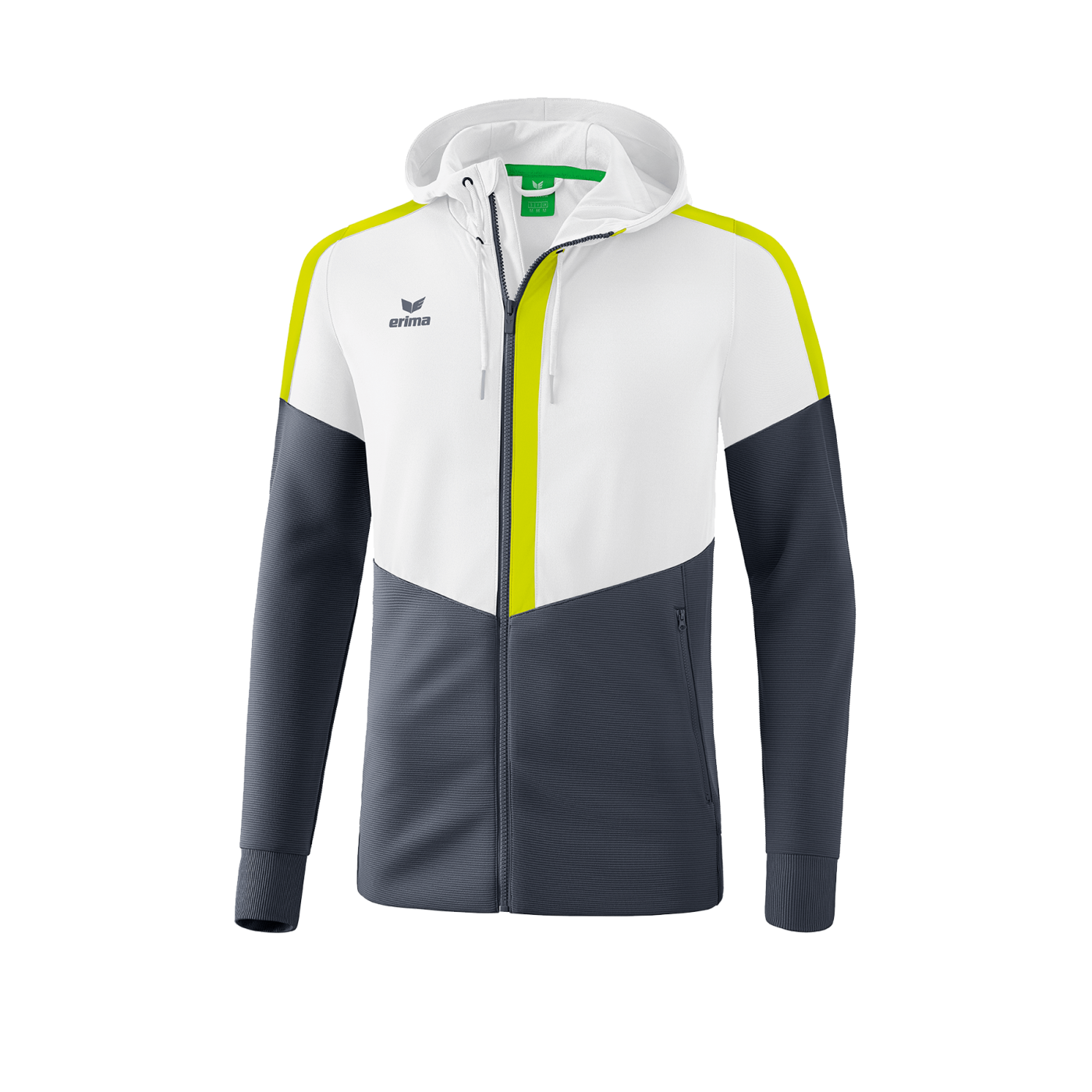 Erima Squad Kapuzen-TrainingsjackeWeiss Grau