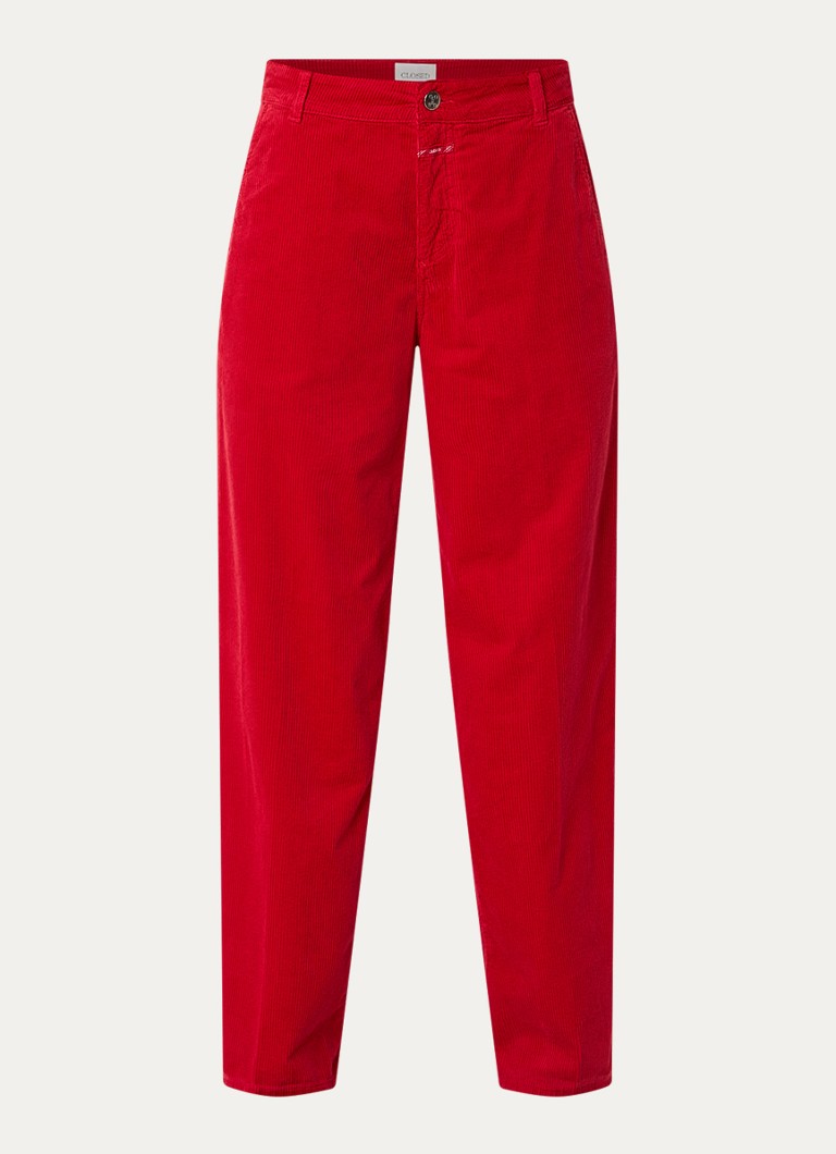 CLOSED Jurdy mid-waist straight-fit corduroy trousers with side pockets