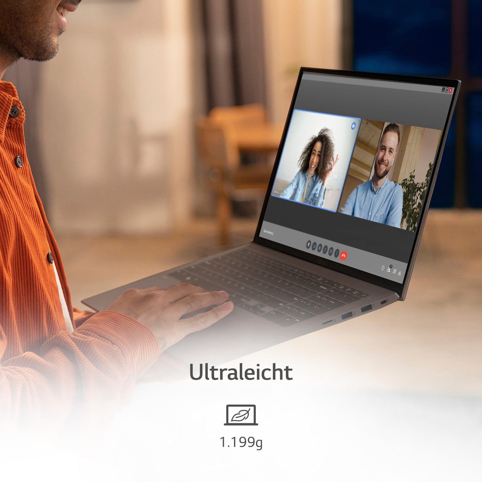 LG gram 16 Notebook (40,6 cm/16 Zoll, Intel Core i7 1260P, Iris© Xe Graphics, 512 GB SSD)