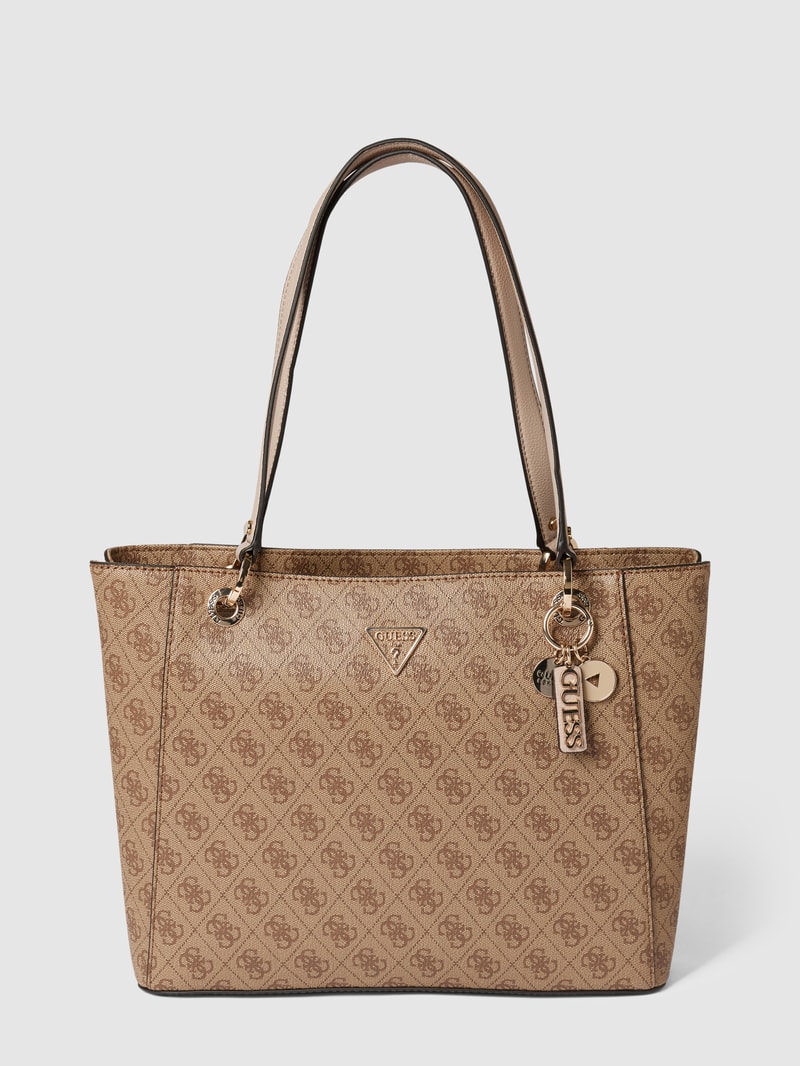 Shopper mit Label-Detail Modell 'NOELLE' in hellbraun
