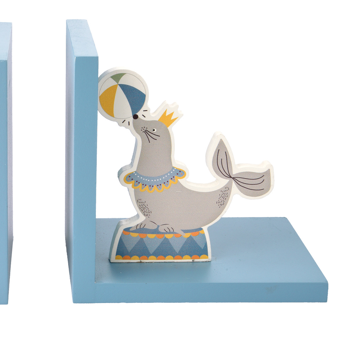 2er Set Buchstützen mit Zirkus-Motiv