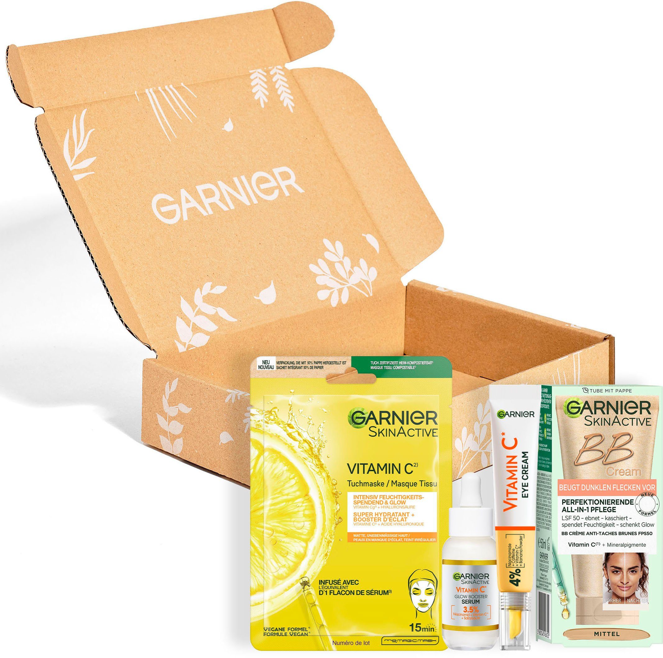 GARNIER Gesichtspflege-Set Vitamin C & BB Cream Set, 4-tlg.