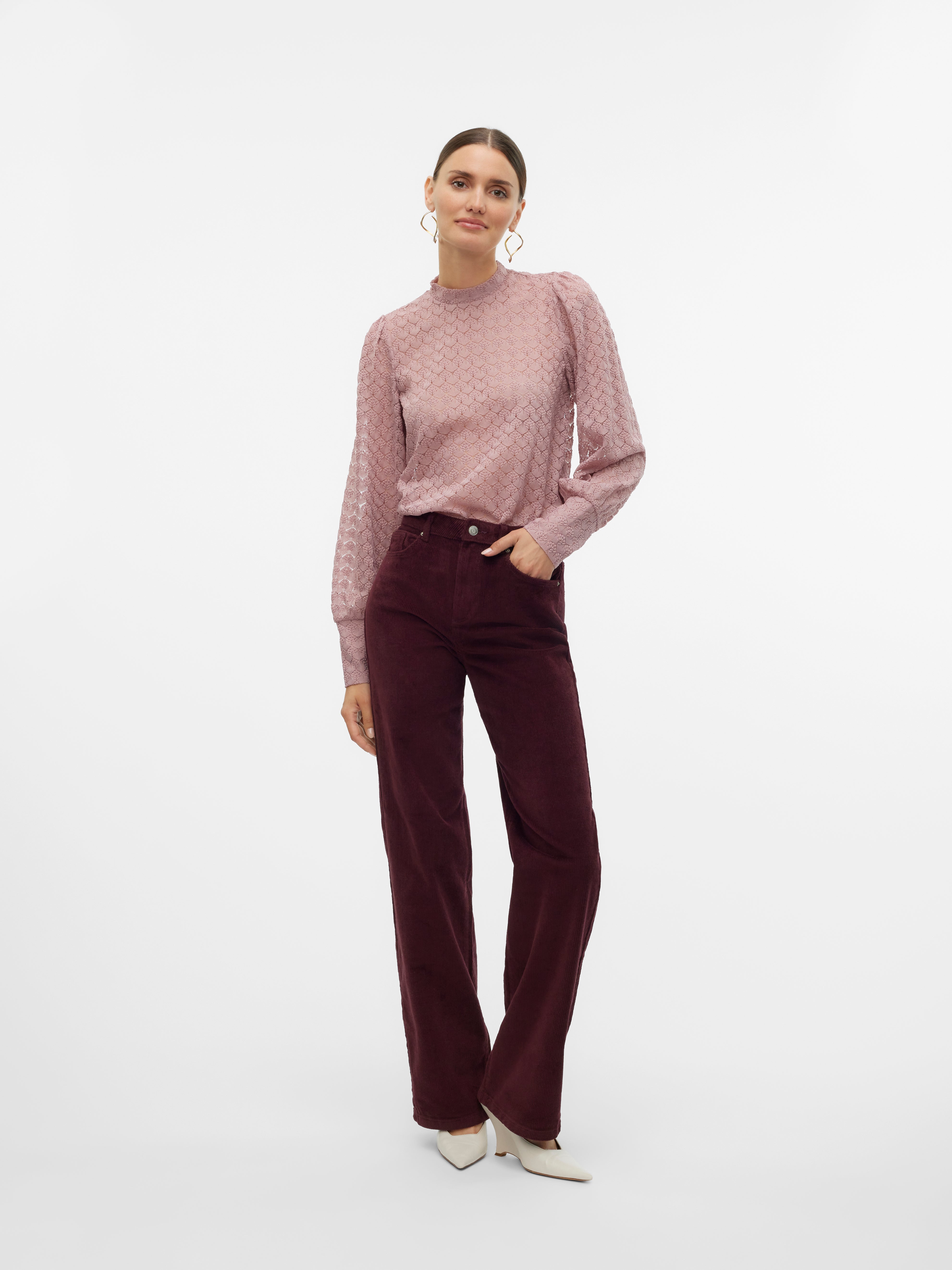 VMTESSA Hohe Taille Weit geschnitten Jeans