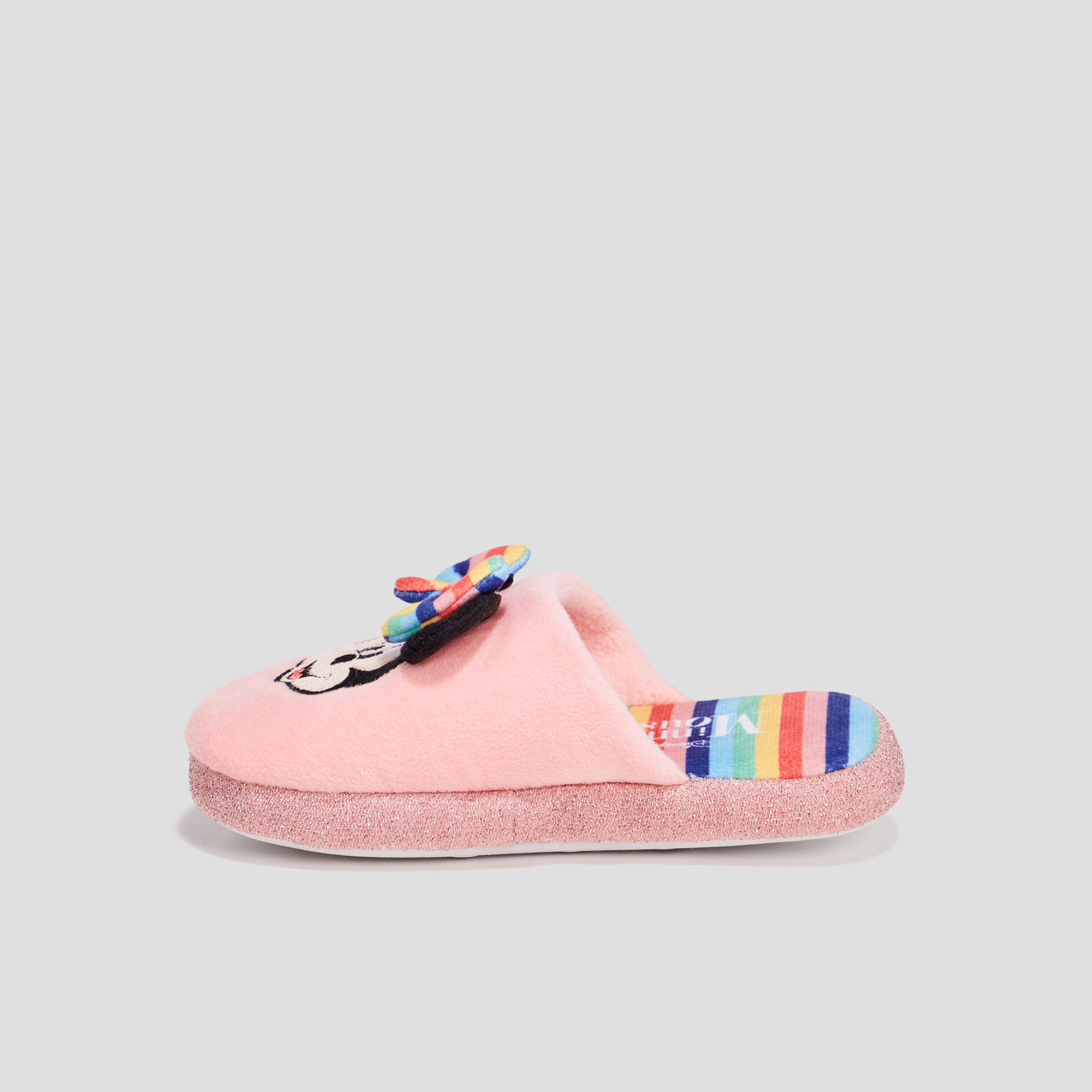 Chaussons mules Minnie rose fille | La Halle