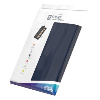Ultimate Guard 8-Pocket QuadRow Zipfolio Xenoskin Blau