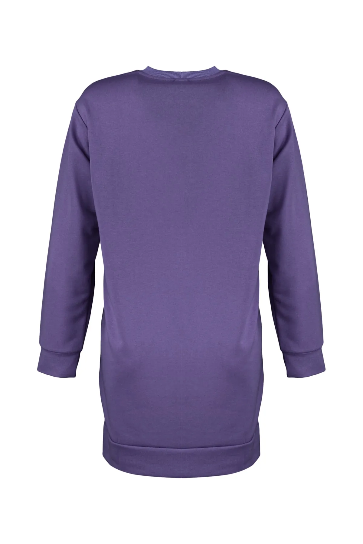 Trendyol Modest  Dunkelviolette Stricktunika mit Rundhalsausschnitt und Steindetail TCTSS22TN0072