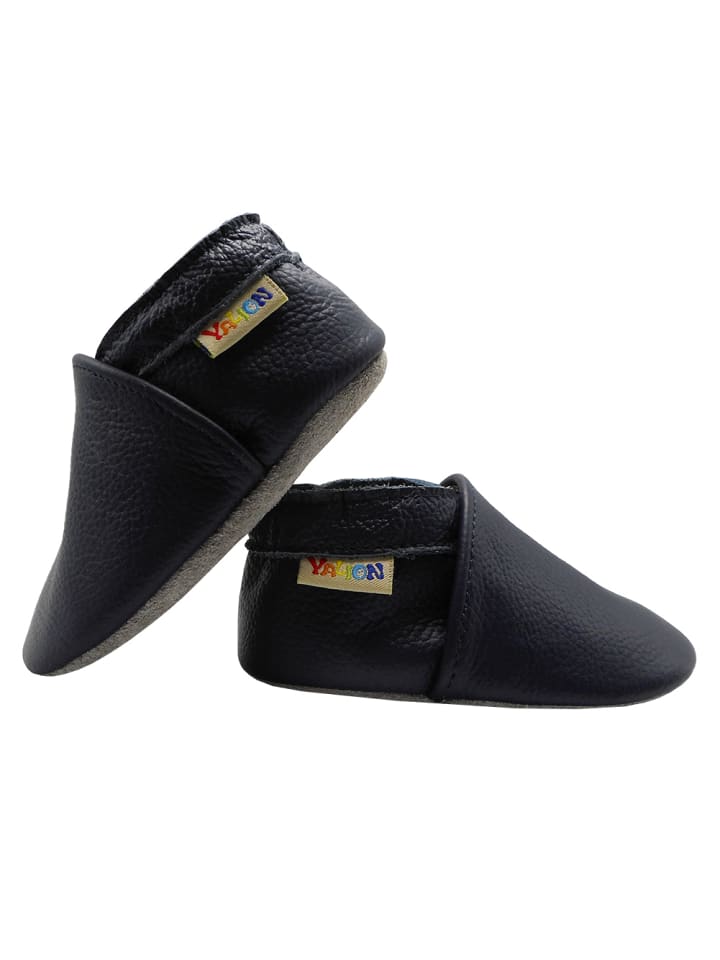 Yalion Leder-Krabbelschuhe in Dunkelblau günstig kaufen 23/24
