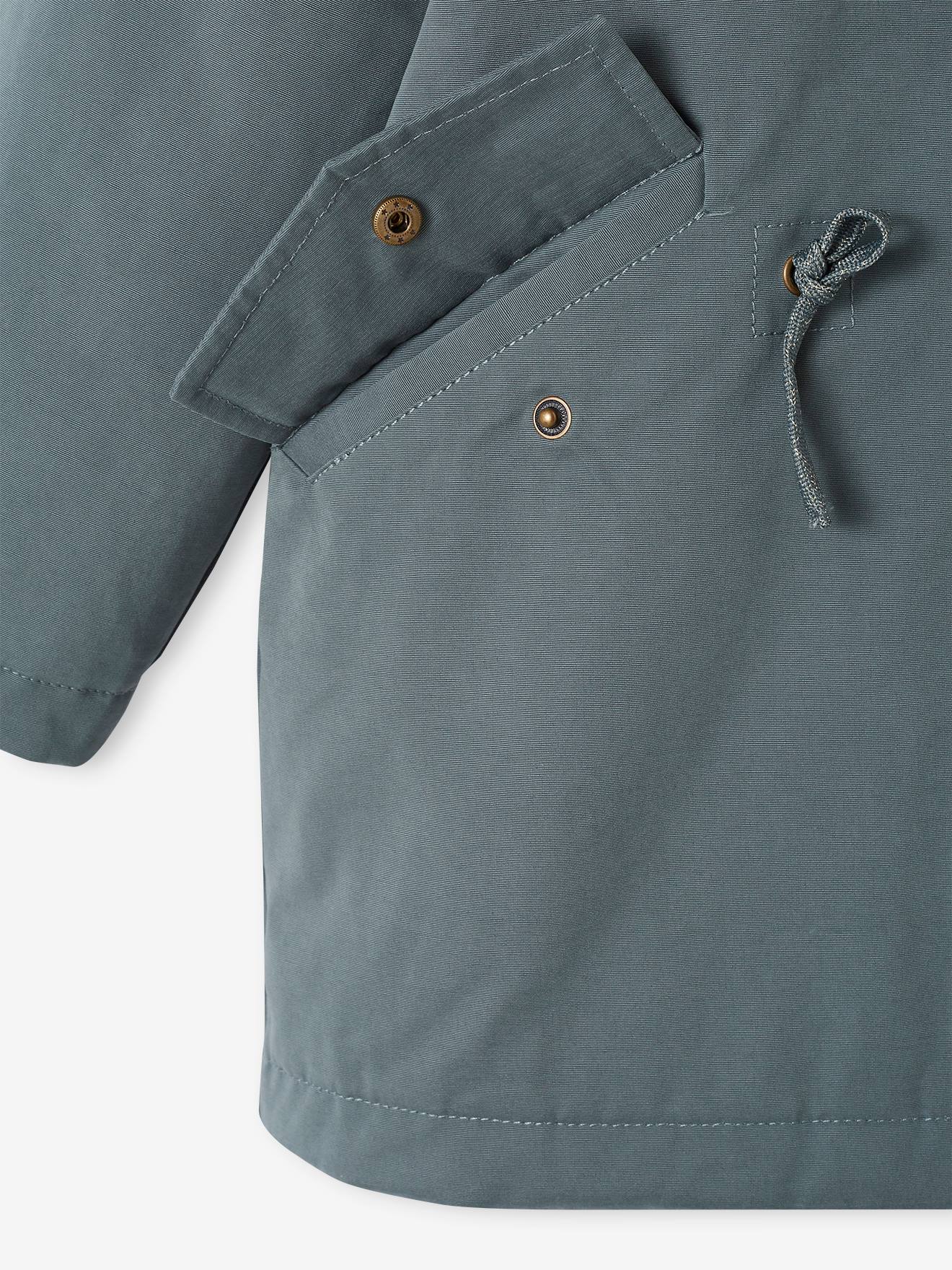 Parka à capuche 3 en 1 fille avec doudoune brillante doublée sherpa camel