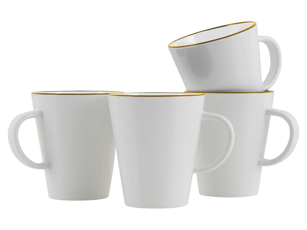 Gimex Linea Line Set von 4 350 ml Bechern