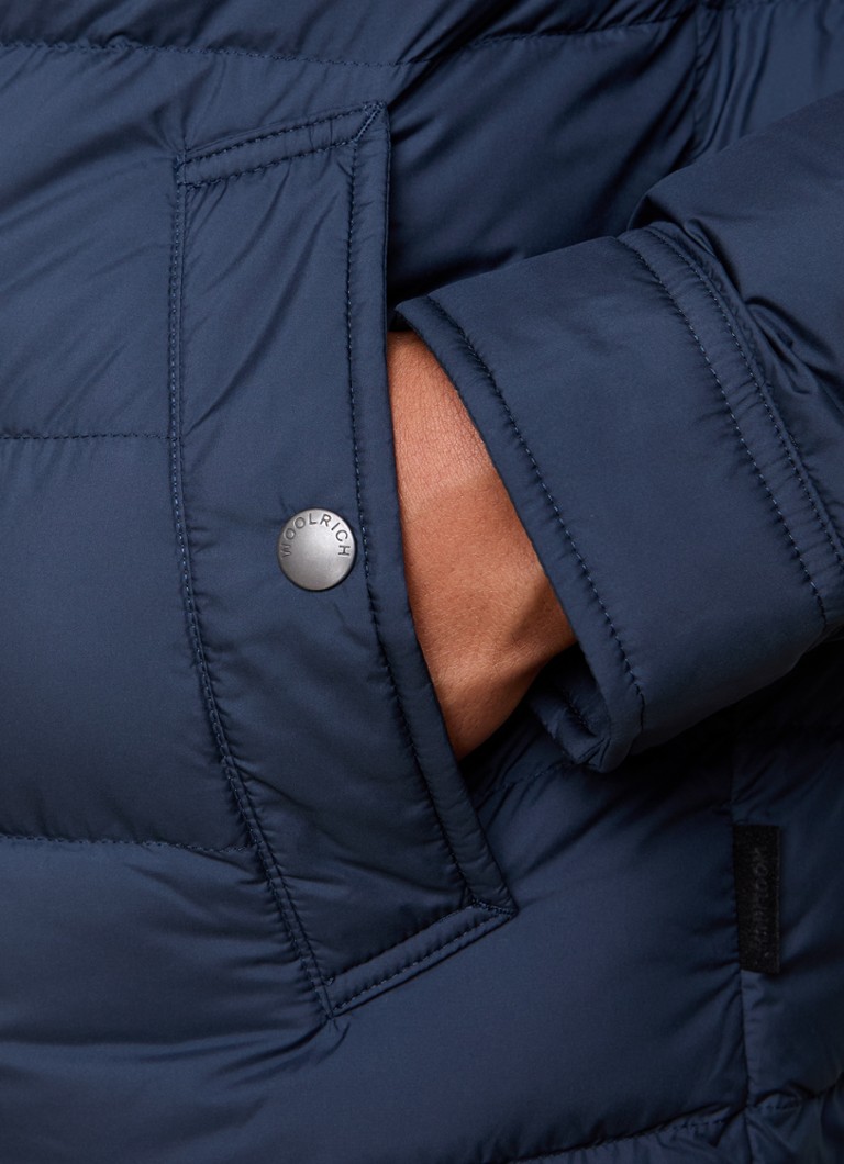 Woolrich Microfiber quilted jacket with down filling and side pockets