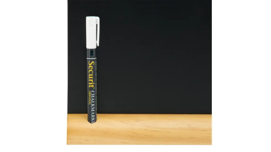Securit® Tischkreidetafel NOTES schwarz mit Securit® Kreidemarker weiss