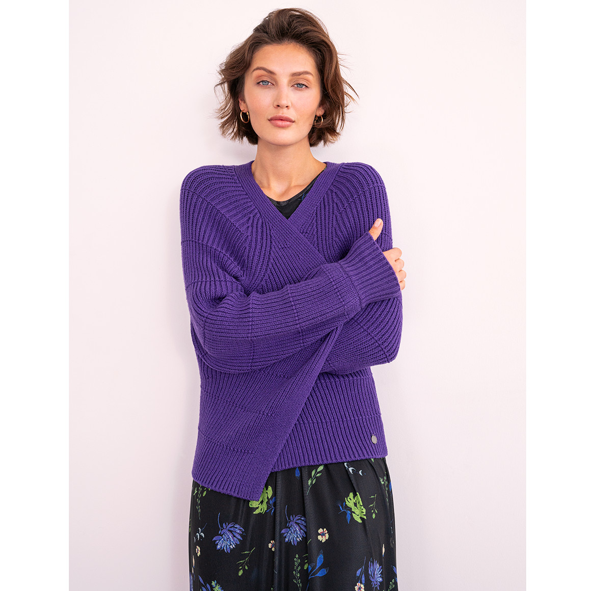 Damen Strickjacke aus Rippstrick