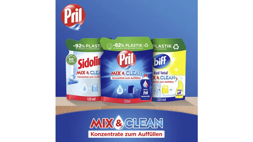 PRIL Handgeschirrspülmittel Konzentrat Mix & Clean Original 120 ml