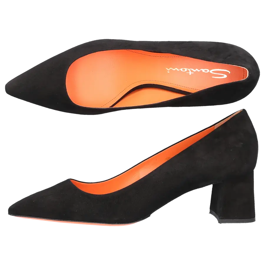 Santoni - Pumps 70049 Veloursleder - schwarz