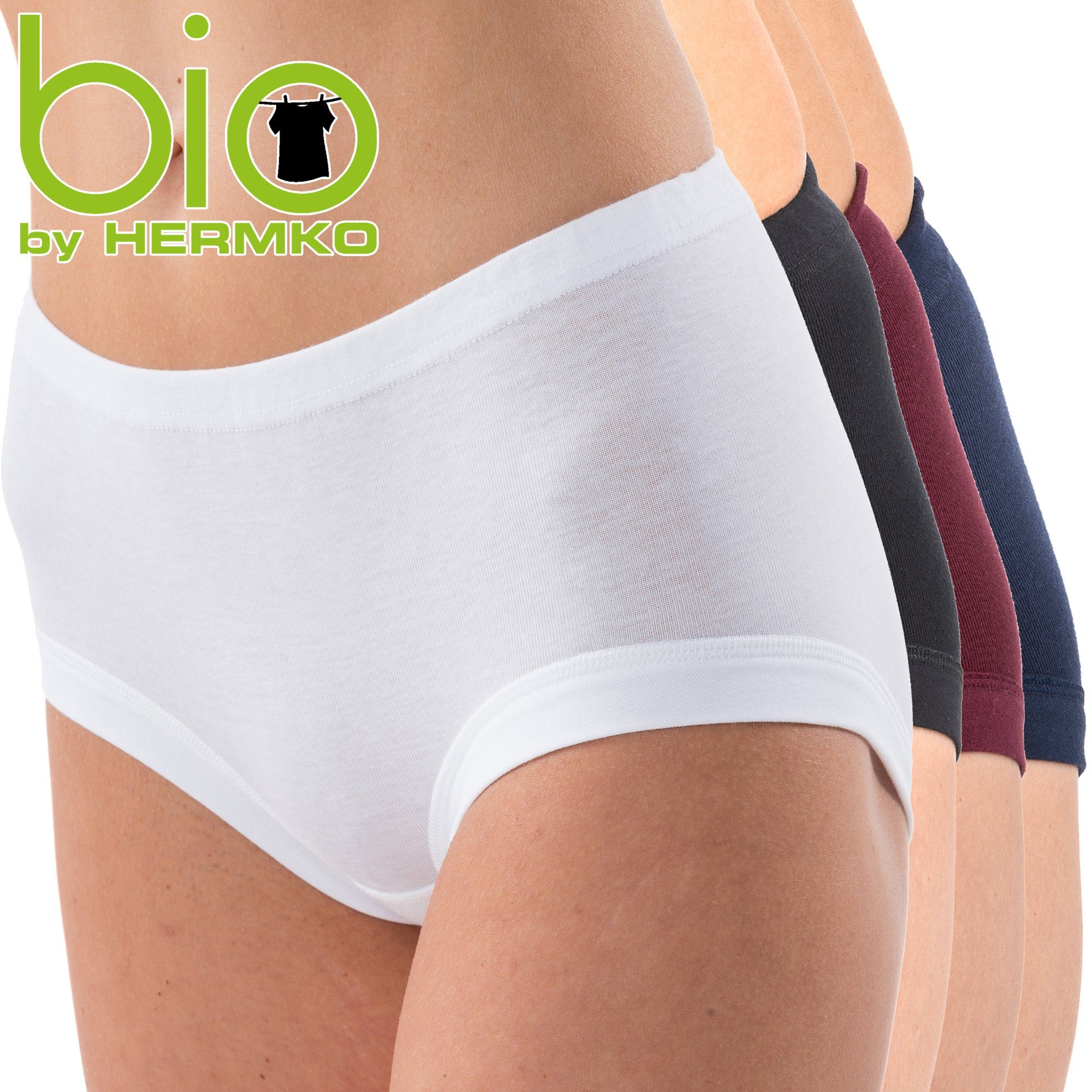 HERMKO Taillenslip 9114001 Damen Taillenslip aus Bio-Baumwolle