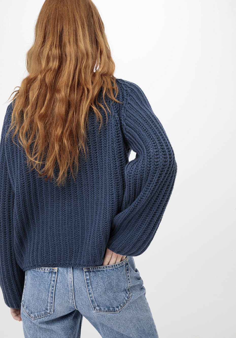 Raglan-Pullover aus Bio-Baumwolle und Bio-Merinowolle