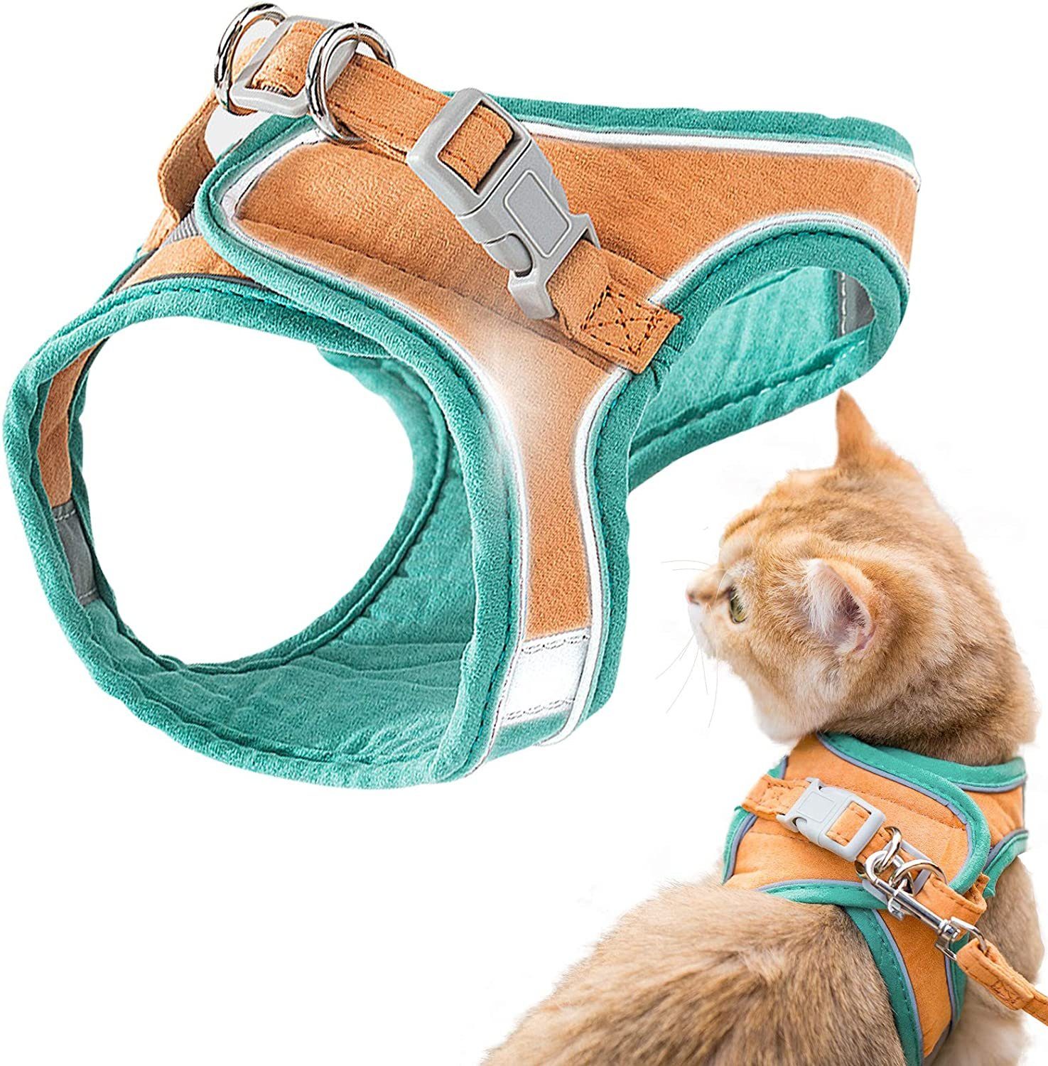 EBUY Führleine Verstellbares Geschirr für kleine Katzen, Kunstleder (1-tlg)
