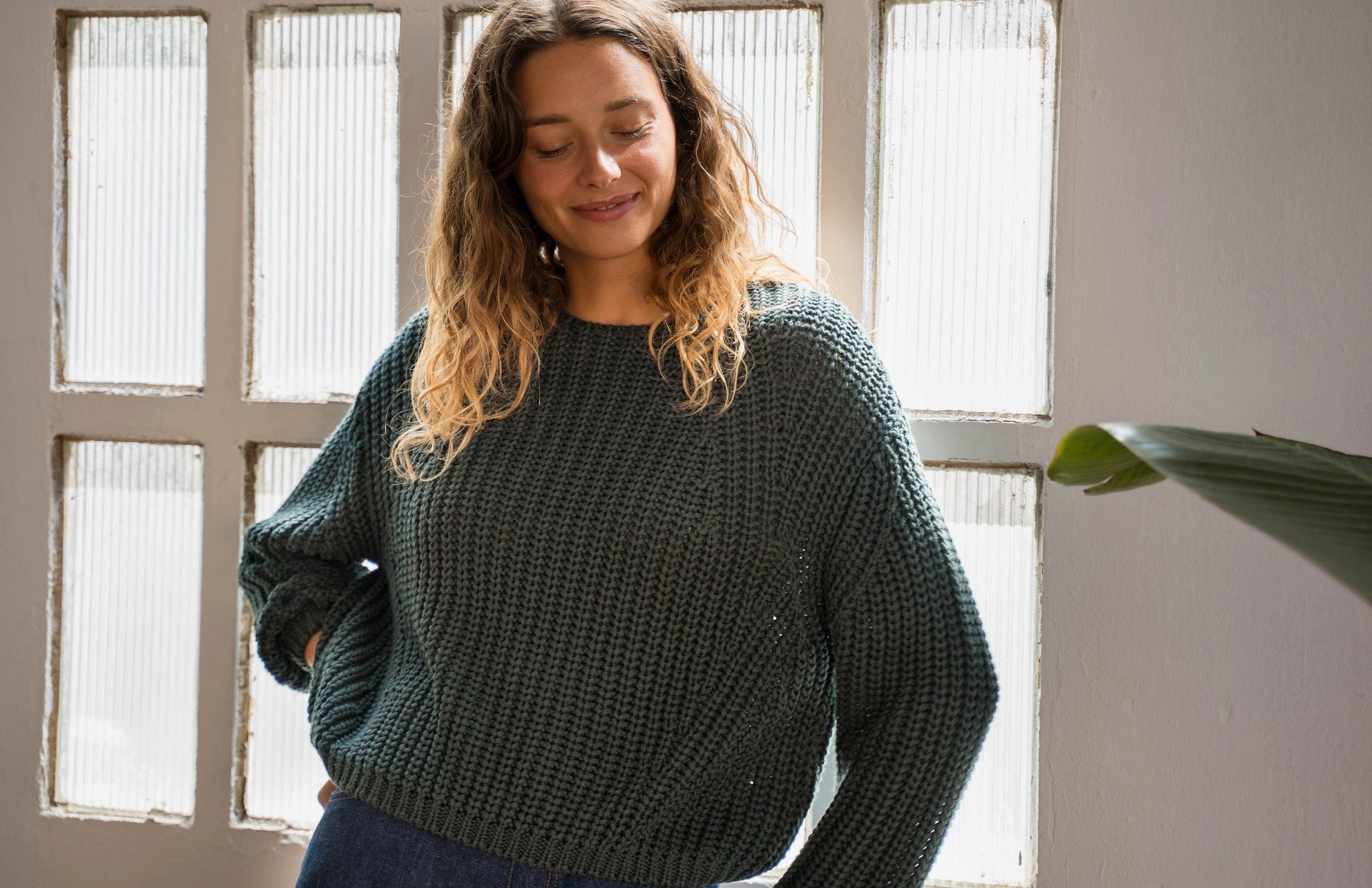 TWOTHIRDS Strickpullover Caracas aus Bio-Baumwolle, vegan in lockerem crop-Schnitt
