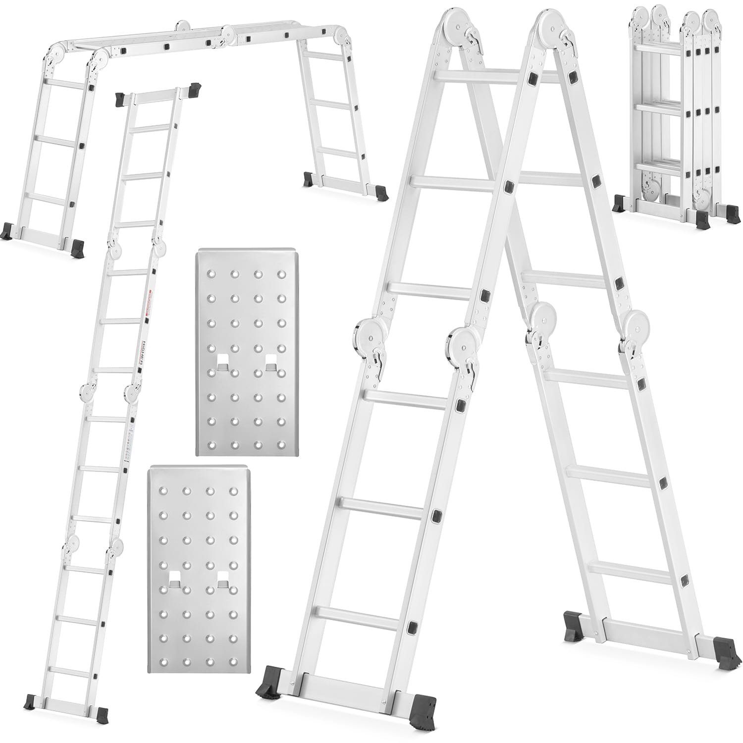 Venta-gr. Gelenkleiter Mehrzweckleiter 4x3mit Gerüstplatte, Gelenkleiter, Haushaltsleiter…
