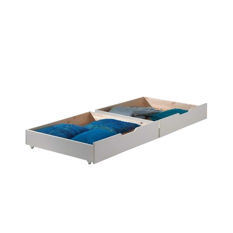 2 tiroirs de rangement pour lit Pino Vipack