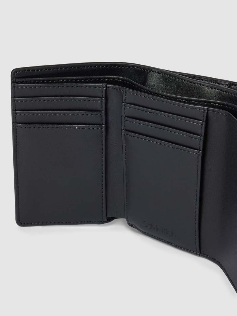 Portemonnaie mit Allover-Logo Modell 'MUST' in schwarz