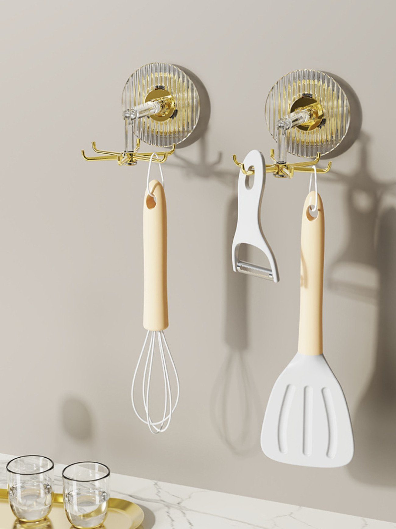 Union Reisen Wandhaken 2 Stück No-Punch-Haken mit sechs Klauen, (2-St)
