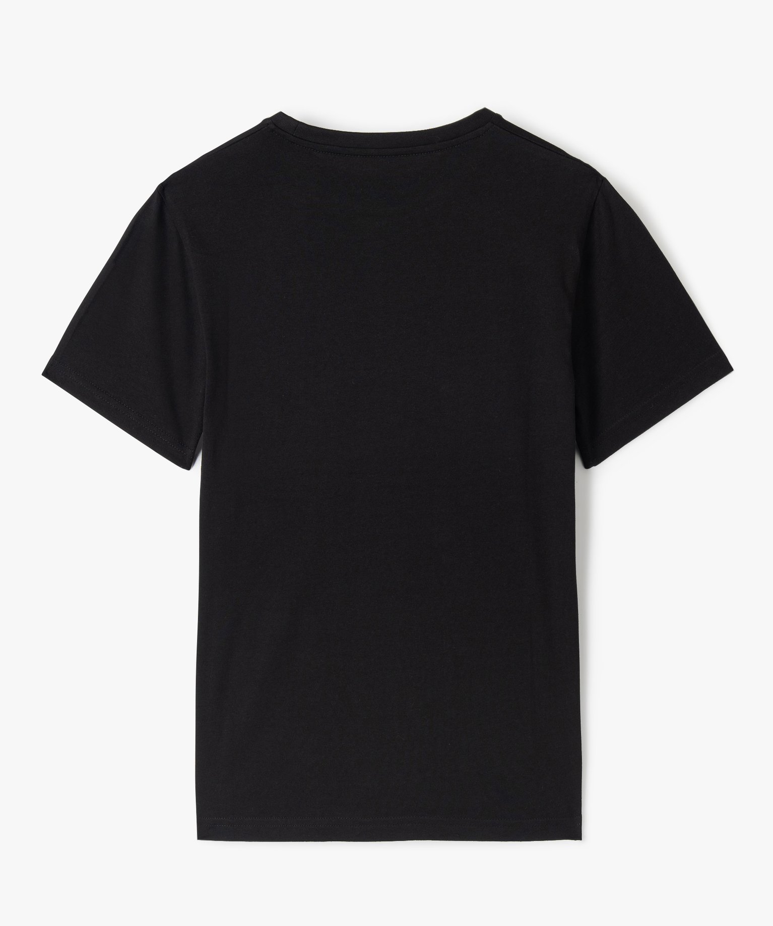 Tee-shirt à manches courtes uni Garçon noir | GEMO
