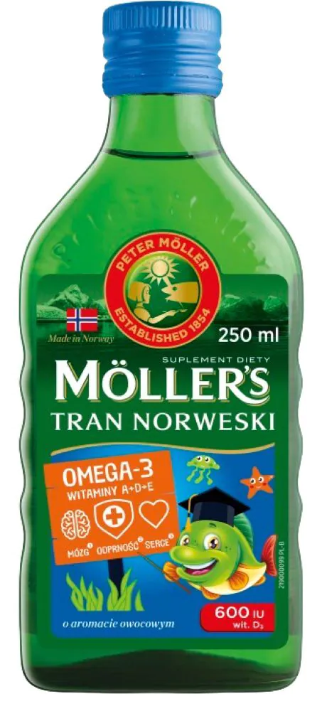 Mollers Νορβηγικό Μουρουνέλαιο σε Υγρό με Γεύση Φρούτων