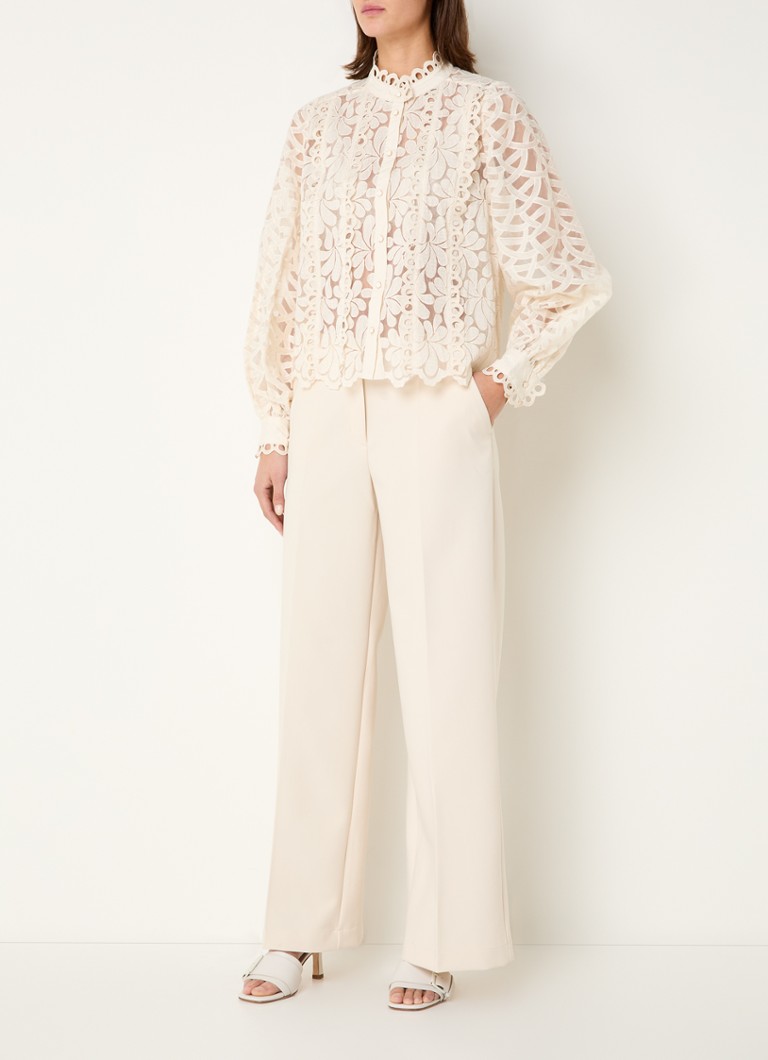 Summum Blouse with openwork design