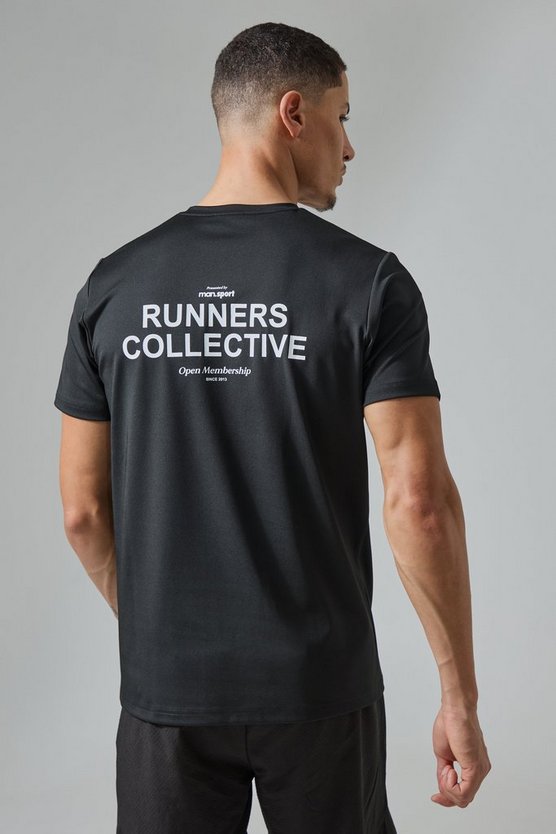 Slim-Fit Performance T-Shirt mit Runners Club Print